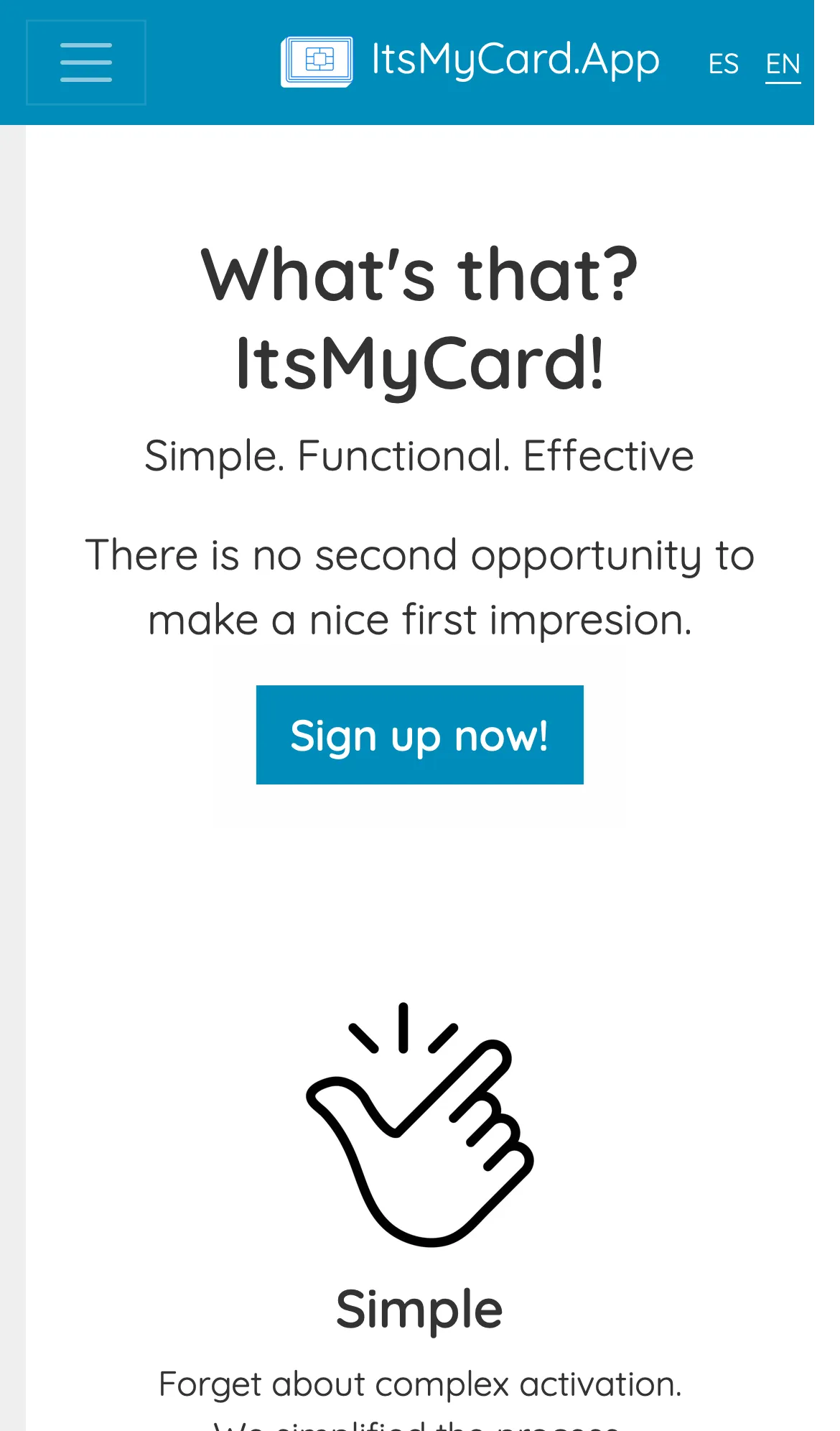 ItsMyCard.app on iPhone